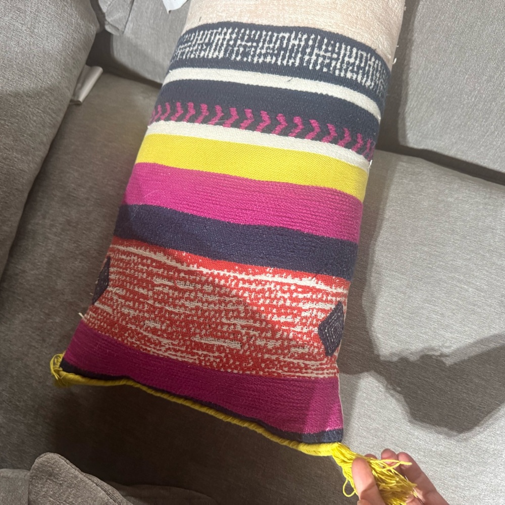 Handwoven Multicolor Striped Lumbar Pillow - Target - Picture 3 of 3